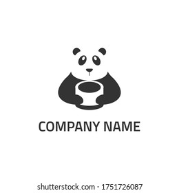 icono vector del logotipo de diseño de panda