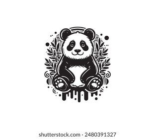 A Panda design for vector file.