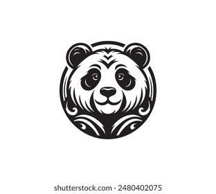 A Panda design for vector file art.
