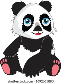 a panda designed in vector