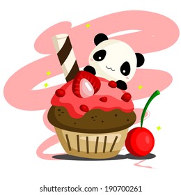 Panda and dessert