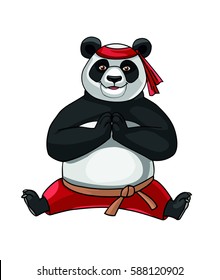 Panda doing splits. Vector.