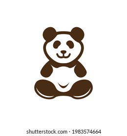 Panda Doll Cute Vector Logo Design