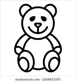 Panda Doll Icon Element For Design