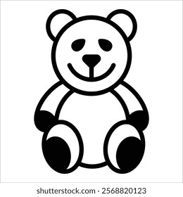 Panda Doll Icon Element For Design