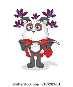 the panda Dracula illustration. character vector