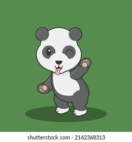 panda drawing chinese character bear asian vector pet cartoon bamboo element animal pattern cute art