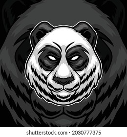 Diseño de ilustración de mascota de dibujo de Panda