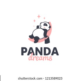 Panda dream logo vector