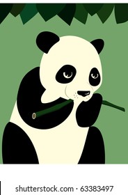 Panda eating bamboo