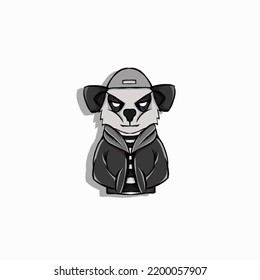 Panda esport gaming mascot logo template. Suitable for team logo or esport