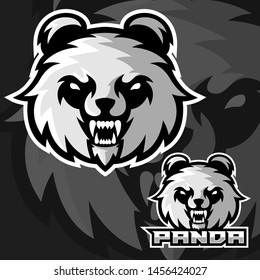 Panda Esport Logo Design Vector