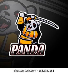 Panda esport Logo-Maskottdesign