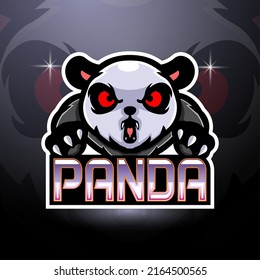 Panda esport logo mascot design