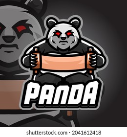 Panda Esport logo. Suitable for team logo or esport logo and mascot logo, or tshirt design.