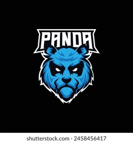 panda  esport mascot design logo