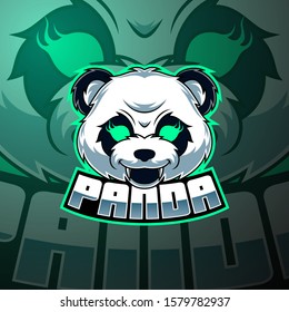 Panda esport mascot logo design