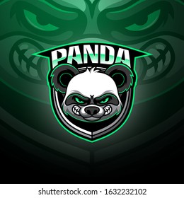 Panda esport mascot logo design