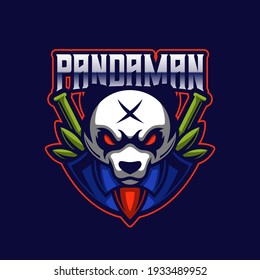 Panda E-sports Mascot Team Gaming Logo Template