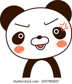 Panda expression Get angry