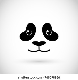 Panda face icon vector