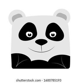 Panda face icon. Vector art