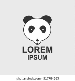 panda face icon, vector design