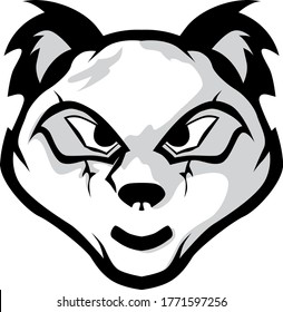 Panda Face Image Vector Illustrator