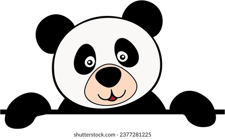 Panda Face Looking Colors Layers