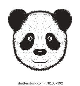Panda Face Mascot Vector Illustration Logo Icon