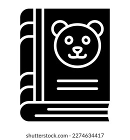 Panda face on book, vector design el libro de los animales al estilo de moda