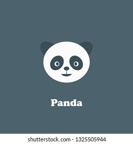 panda face template on a background vector