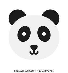 Panda face vector, Chinese lunar new year flat style icon