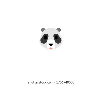 Panda face vector flat icon. Isolated panda emoji illustration 