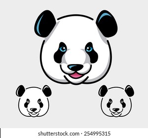 Panda face vector illustration. Good use for symbol, icon, mascot, or any design you want. Easy to use, edit, or change color.