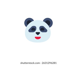Panda face vector isolated emoticon. Panda emoji. Panda color icon