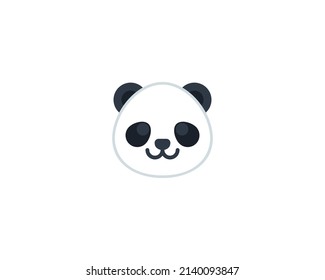 Panda face vector isolated icon. Panda emoji illustration.