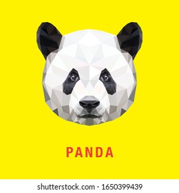 panda face vector polygon art