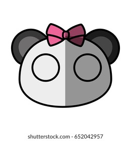 Panda faceless cartoon