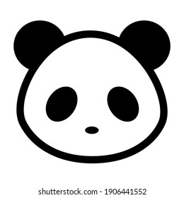 Panda faces icon isolated on white background. HIgh-quality black style vector icon illustration 