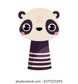 Panda Finger Toy and Puppet for Entertainment Play Vector Illustration