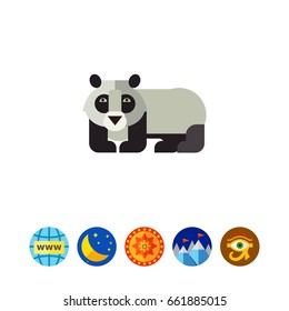 Panda flat icon