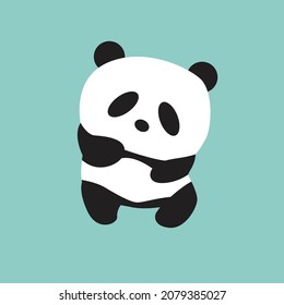 imagen plana de panda
