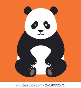 Panda flat vector illustration Eps 10