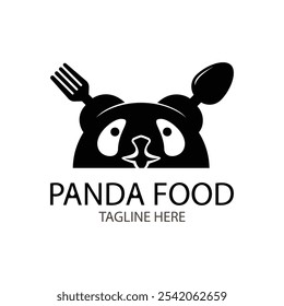 Panda Food Vector de diseño de logotipo