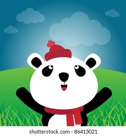 Panda in the forest