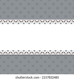 Panda with frame for banner, poster, and greeting card
