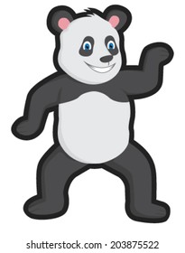 panda funny style with background