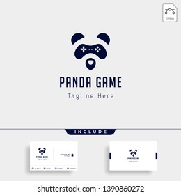 panda game logo design template animal concept controller