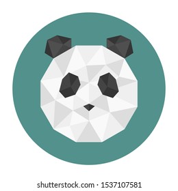 Panda geometric icon. Polygonal style. Vector.